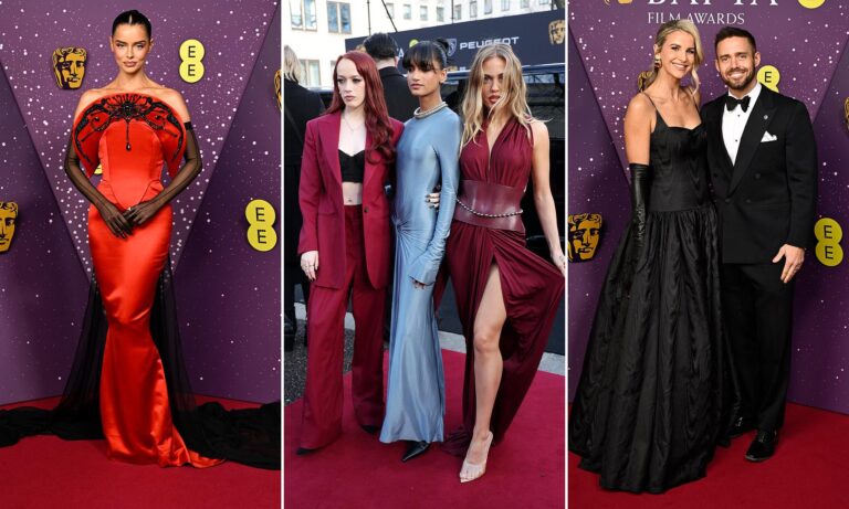 Love Island stars and influencers rub shoulders with Hollywood A-listers on the BAFTAs red carpet